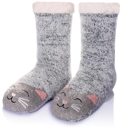 Image of WEVIAS Womens Slipper Socks Fuzzy Winter Thermal Grips Cozy Socks