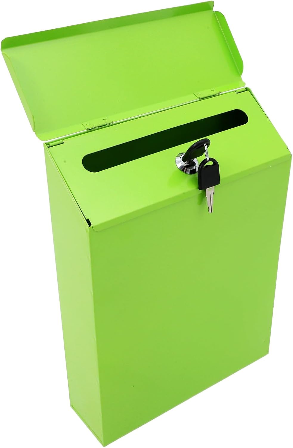 Wall Mount Iron Letter Box Locking Mailbox Vintage Retro Style Suggestion Box Outdoor Decorative Mailbox for Home and Office Use