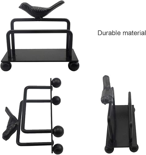 Miniatura 4 de enyuwlcm Tarjetero de escritorio de metal para escritorio, soporte decorativo de exhibición de tarjetas de visita para encimera, diseño de pájaros,