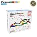 PicassoTiles 50 Piece Race Car Track Building Block Educational Toy Set Magnetic Tiles Magnet DIY Playset 2 Light Up STEM Learning Construction Kit Hand-Eye Coordination Fine Motor Skill Training