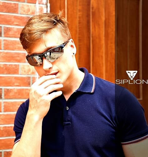 SIPLION Men's Polarized Sunglasses Sports Glasses for Cycling Fishing Golf TR90 Superlight Frame2