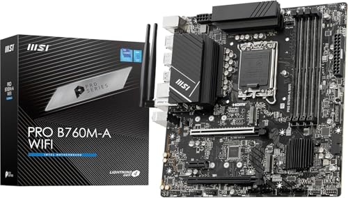 PRO B760M-A - Scheda madre WiFi 6E Micro ATX - Per processori Intel Core di 12a e 13a generazione + Intel Core i9-14900K Processore per sistemi desktop 14900K 24 core - Scheda madre - Immagine 1