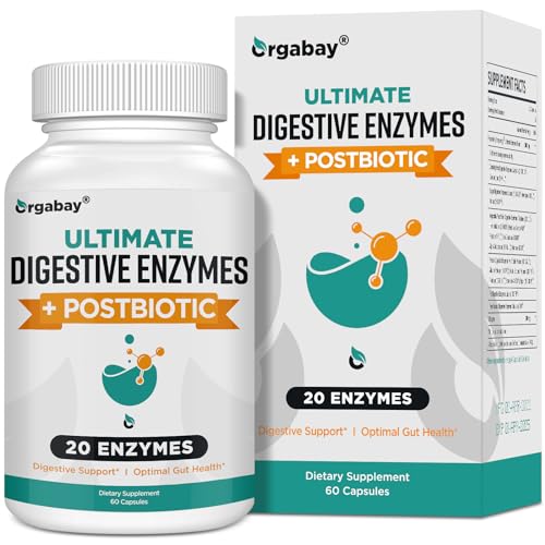 Orgabay-Digestive-Enzymes-1000mg-with-Postbiotics-20-Enzyme-Blend-for-Bloating-Optimal-Digestion-and-Gut-Function-60-Veggie-Capsules