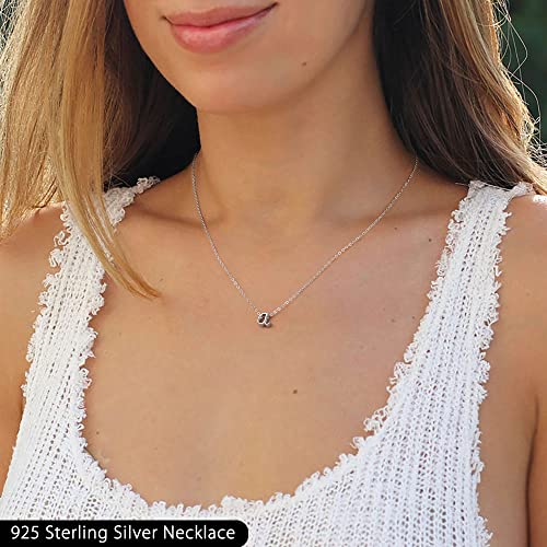 Memorjew 925 Sterling Silver Initial Necklace for Women Girls, Dainty Hypoallergenic Cursive Initial Necklace for Women Girls Jewelry Gifts3