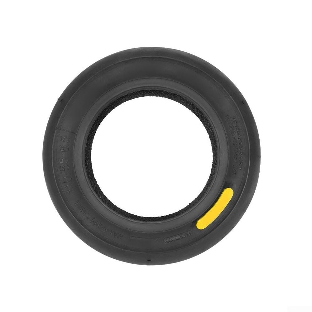 110/55-6.5 Pneu Semi-Slick Tubeless Racing pour Trottinette Electrique Caoutchouc Épais Résistant à l'usure Design Vide Noir