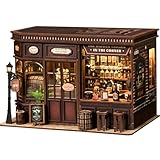 Book Nook Kit für Erwachsene - LUMYCE DIY Miniatur Haus Holzpuzzle 3D Puppenhaus - Buchstütze für Bücherregal Deko mit Led Licht Kreatives Geschenk für Leser