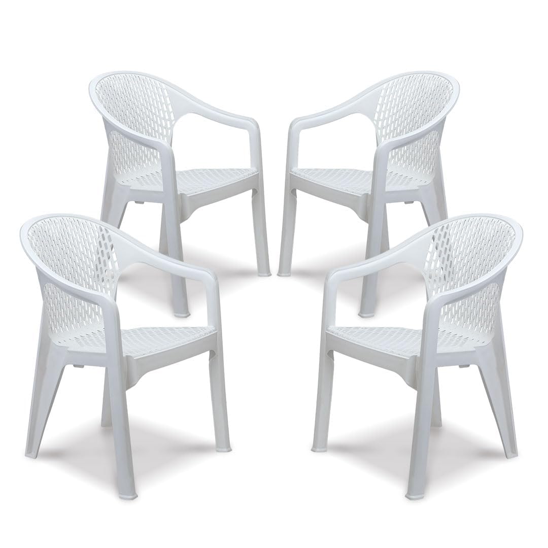 Comfort Creation Tycoon Anmol for Home, Café, Balcony, Garden, Office & Restaurant || Heavy Duty Comfortable || Outdoor and Indoor Chairs with Arm Rest Bearing Capacity up to 200Kg (Set of 4)-image-42