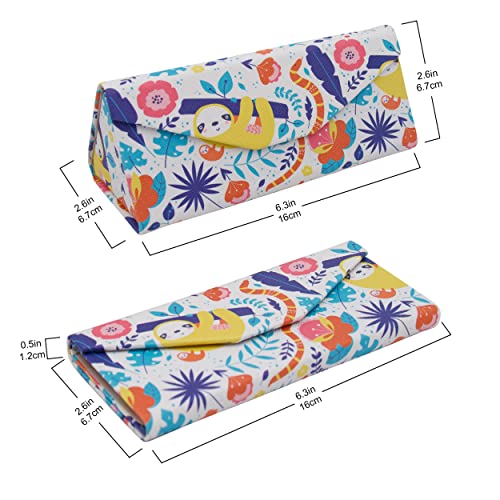 Image of Real Sic Glasses Case for Men and Women - Magnetic Folding Hard Shell Sunglass Holder - Inspired by Adorable Animals