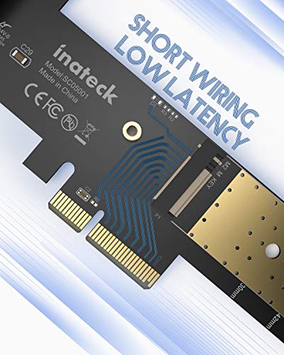 image for Inateck M.2 PCIe SSD Adapter,M.2 to PCIe 3.0 x4 Adapter - Support M.2 