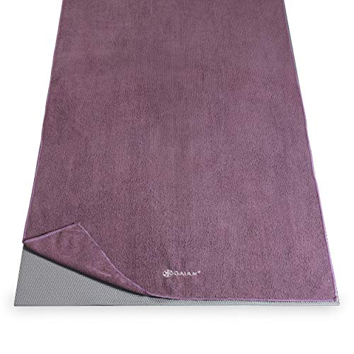 Gaiam Yoga Mat Towel, Smokey Purple
