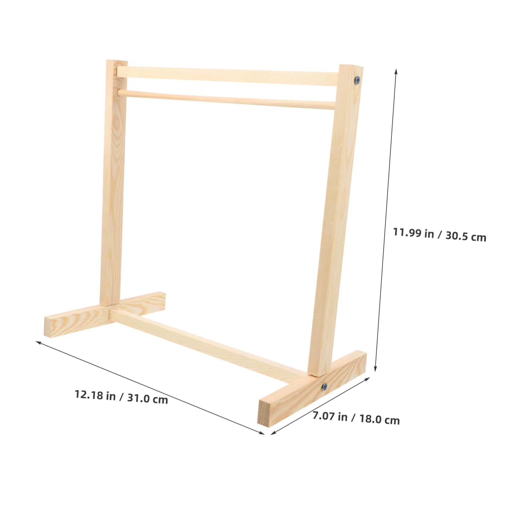 BESPORTBLE 1pc Doll Wooden Hanger Clothes Rack Wooden Holder for Dolls Clothing Accessories Convenient Installation for Organizing Garments