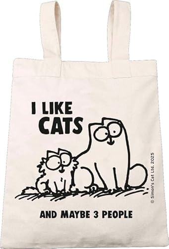 Simon's Cat I Like Cats And Maybe 3 People Unisex Rucksack natur