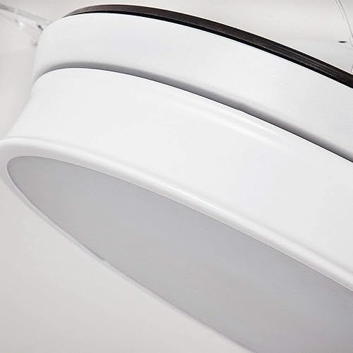 Miniatura 4 de Ventiladores de techo retráctiles reversibles de 42 pulgadas con control remoto de luz, 4 cuchillas invisibles de ABS transparentes para dormitorio,