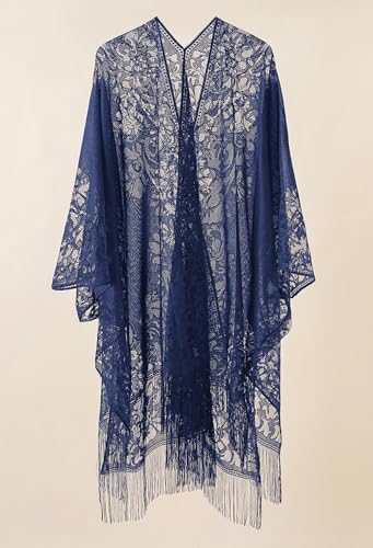 Image of Lace Kimono Swimsuit and Bathing Suit Cover Up for Women