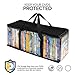 Stock Your Home DVD Storage Bags (Set of 4) Media Organizer Bag for DVDs, CDs, Blu Ray Disc, Movie Cases, VHS Box, Video Game Disks, Clear Plastic Holders with Carrying Handles and Zipper - Black
