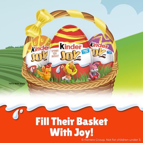 Kinder Joy 15 Easter Eggs, Cream And Chocolatey Wafers With Spring Toy Inside thumb #5