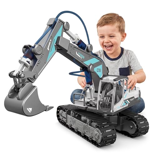 Image of Hydraulic Excavator STEM Building Toy, 130 Pcs Engineering Kit for Kids 8+ | DIY Construction Kit, Hydraulic Robot Arm, No Battery Required, Mechanical Learning, Assembly Toy, STEM Engineering Activity