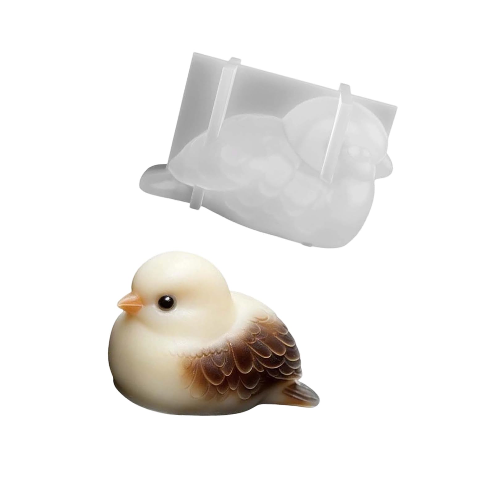 Zxfdsfdbnm 3D Bird Silicone Mold for Making, Resin Casting, Soap Craft Pieces, Plaster Decor, and Art Bird Mold Resin Soap Plaster Craft Silicone Sparrow Ornament Wax Casting
