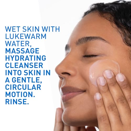 Image of CeraVe Hydrating Cleanser For Normal To Dry Skin (473ml) - Non-Foaming Face Wash with Hyaluronic Acid And Ceramides | Non-Comedogenic, Non-Irritating And Fragrance-Free Cleanser