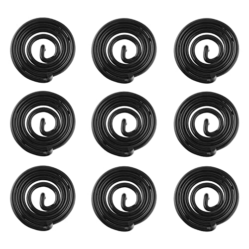 Image of Vastu Black Coil Round Anti-Clockwise Spring for North, North East Direction Used to Enhance the Energy of Water Element |Size- 2.5cm Approx (Pack of 9)