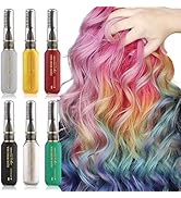 Temporary hair colour hair chalk for girls and children, non-toxic, washable hair colour, colourful hair comb.