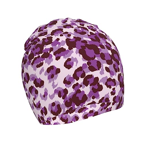 Rqzwdq Leopard Stripes Kids Beanie Hats Warm Knit Beanie Cap Skull Caps Gifts Decor for Boys Girls