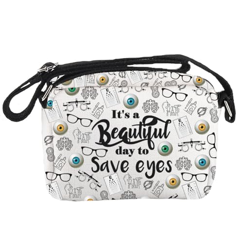 MNIGIU Eye Doctor Gift Optometry Gift It’s a Beautiful Day To Save Eyes Crossbody Bag for Optometrist