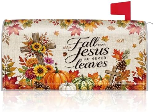 Fall Biblical Scripture Magnetic Mailbox Cover, 21 x 18 Inch