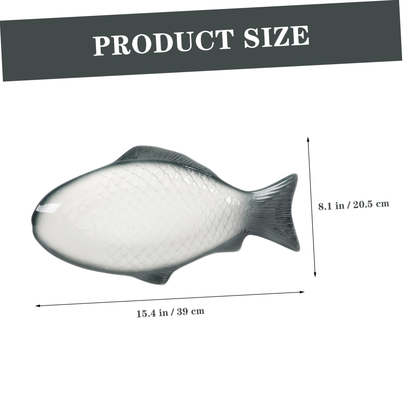 POPETPOP Piatto Forma di Pesce al Vapore Piatto Decorativo per Alimenti in Ceramica per Servire Pesce Frutti di Mare e Antipasti