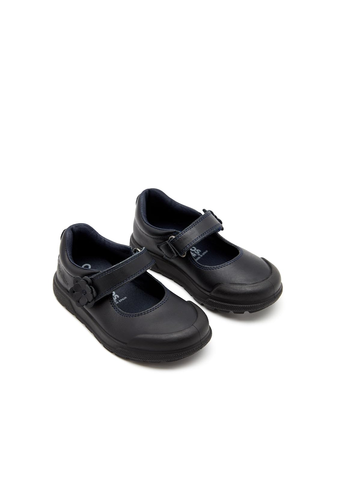 Conguitos - Zapatos Colegiales de Niña en Piel Lavable Indestructibles para Niña (Negro/Talla 27)