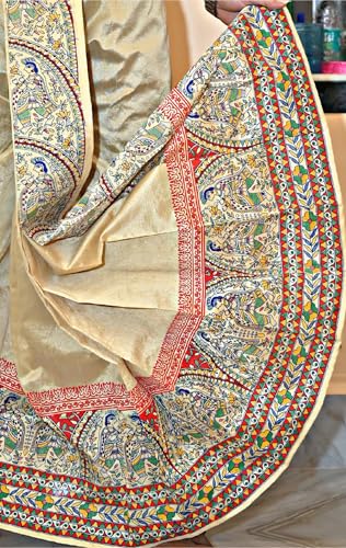 Image of Men's Ready to Wear Pant System Printed MAYUR PUCHHA Dhoti for Marriage, Pooja, Festival etc.(GC010)