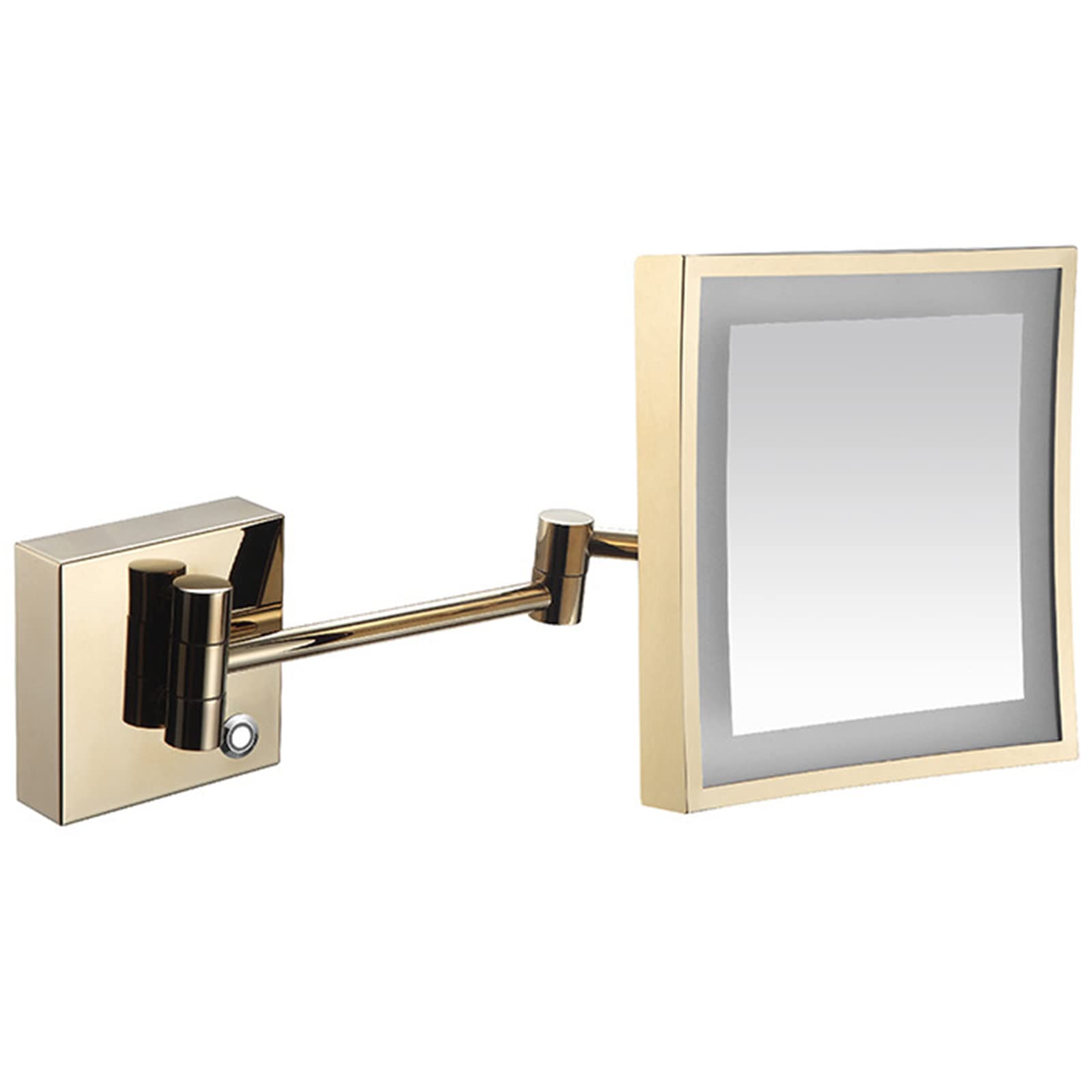 Miroir de maquillage à intensité tactile avec lumières LED et miroir rasage extensible