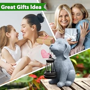 Solar Dog Statues for Garden Decorations Solar Garden Statues for Patio, Balcony, Yard Ornament Unique Housewarming Gifts Figurine Lights, Gray Solar Dog Statues for Garden Decorations Solar Garden Statues for Patio Balcony Yard Ornament Unique Housewarming Gifts Figurine Lights Gray