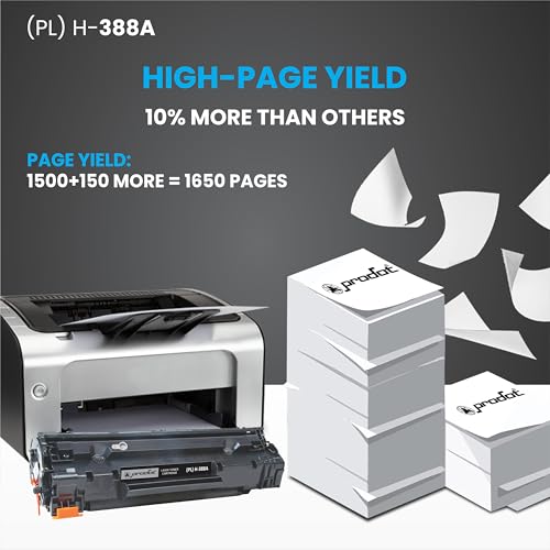 Image of ProDot 388 Toner Cartridge Replaces HP CC388A Compatible with HP Laserjet P1007 /P1008 /P1106 /P1108 /M1136 MFP /1213nf MFP /1216n I 1500 Page Yield I 1 Year Warranty (1 PC)
