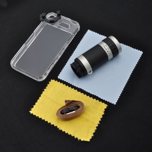 6x Optical Zoom Lens with Crystal Back Cover for iPhone 4