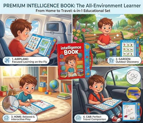 Image of Alphabet Learning Book for Kids - Interactive Talking Sound Book with Music | ABC Letters, Numbers&Shapes Educational Toy | Boys Girls Flash Card Book