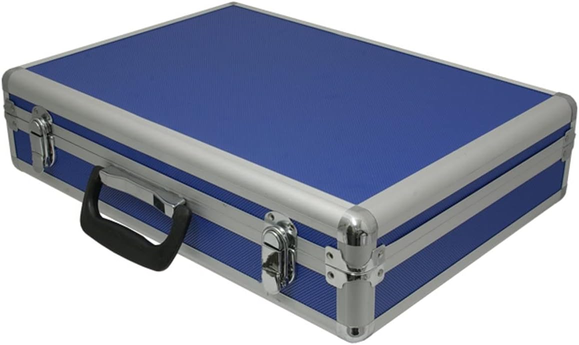 A019 Blue Flight Case L460 x W340 x H115mm with Silver Trim