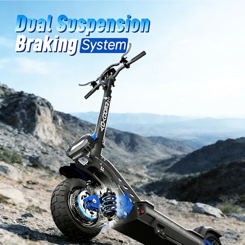Image of YING LU 5000W Dual Motor Off-Road Electric Scooter for Adults, 50MPH All-Terrain Electric Scooter, Foldable Design with Adjustable Handlebars, 60V 25AH Long-Range E Scooter.