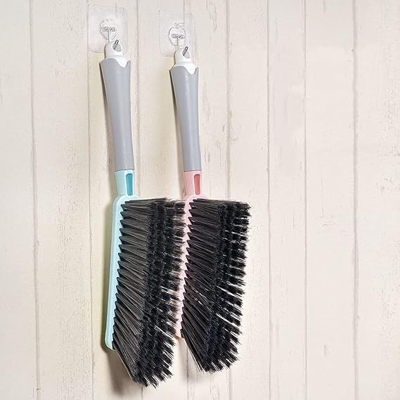 Image of Multifunctional Dust Brush /Soft Cleaning Brush /Dusting Brush /Dusters for Cleaning Home /Brush with Microfiber /No dust /Soft bristles for, Bed, Wardrobe, Couch, Car Seats, Piano (Pink)
