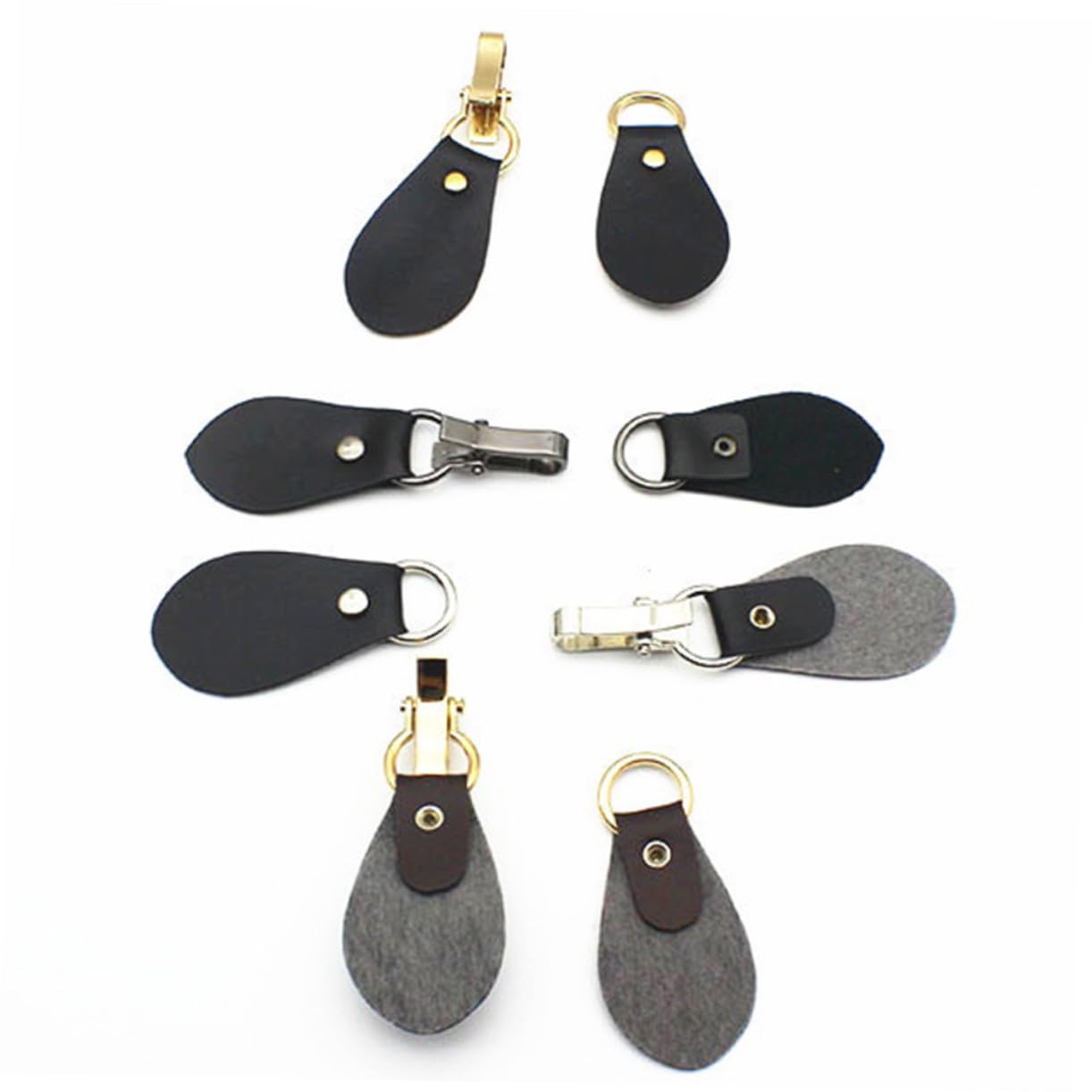 Boucles de fixation pour manteau en cuir et alliage de zinc résistant x4