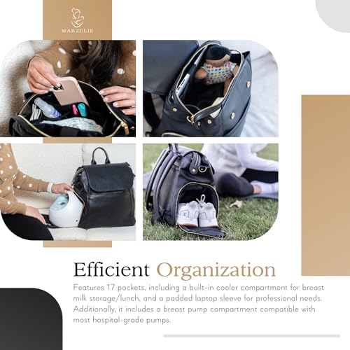 Marzelie M2023 Vegan Leather Breast Pump Bag With Prep Mat | Compatible With Spectra S1 S2 thumb #4