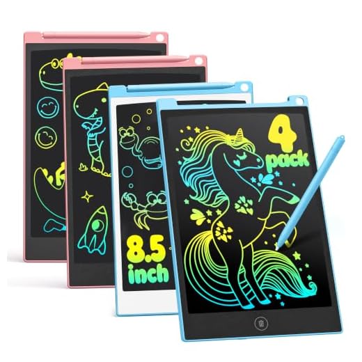 TECJOE 2 Pack LCD Writing Tablet, 8.5 Inch Colorful Doodle Board Drawing Tablet for Kids, Kids Travel Games Activity Learning Toys Birthday Gifts for 3 4 5 6 Year Old Boys and Girls Toddlers
