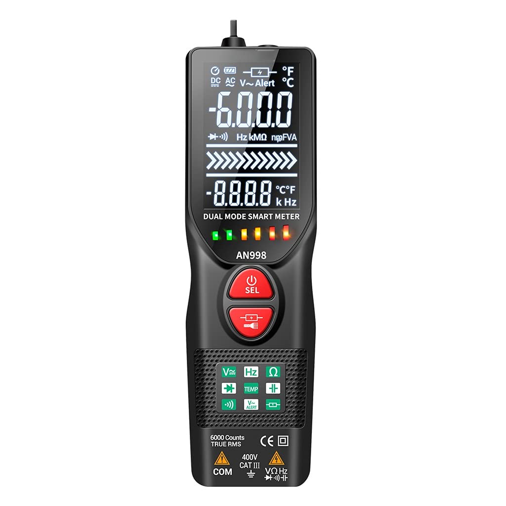 Intelligent Digital Multimeter Non-Contact Digital NCV Tester AC/DC NCV Capacitance Diode Continuity Resistance Tester