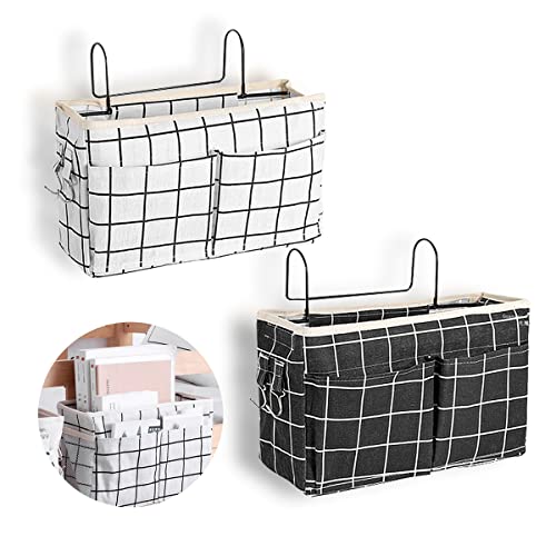 UptVin Organizador de Cabecera 2 Pieza Bolsillo de Cabecera Impermeable Cama Colgante Bolso Organizador de Almacenamiento Colgante para Hogar Oficina Escuela Litera Cuna Revistas iPad Cover