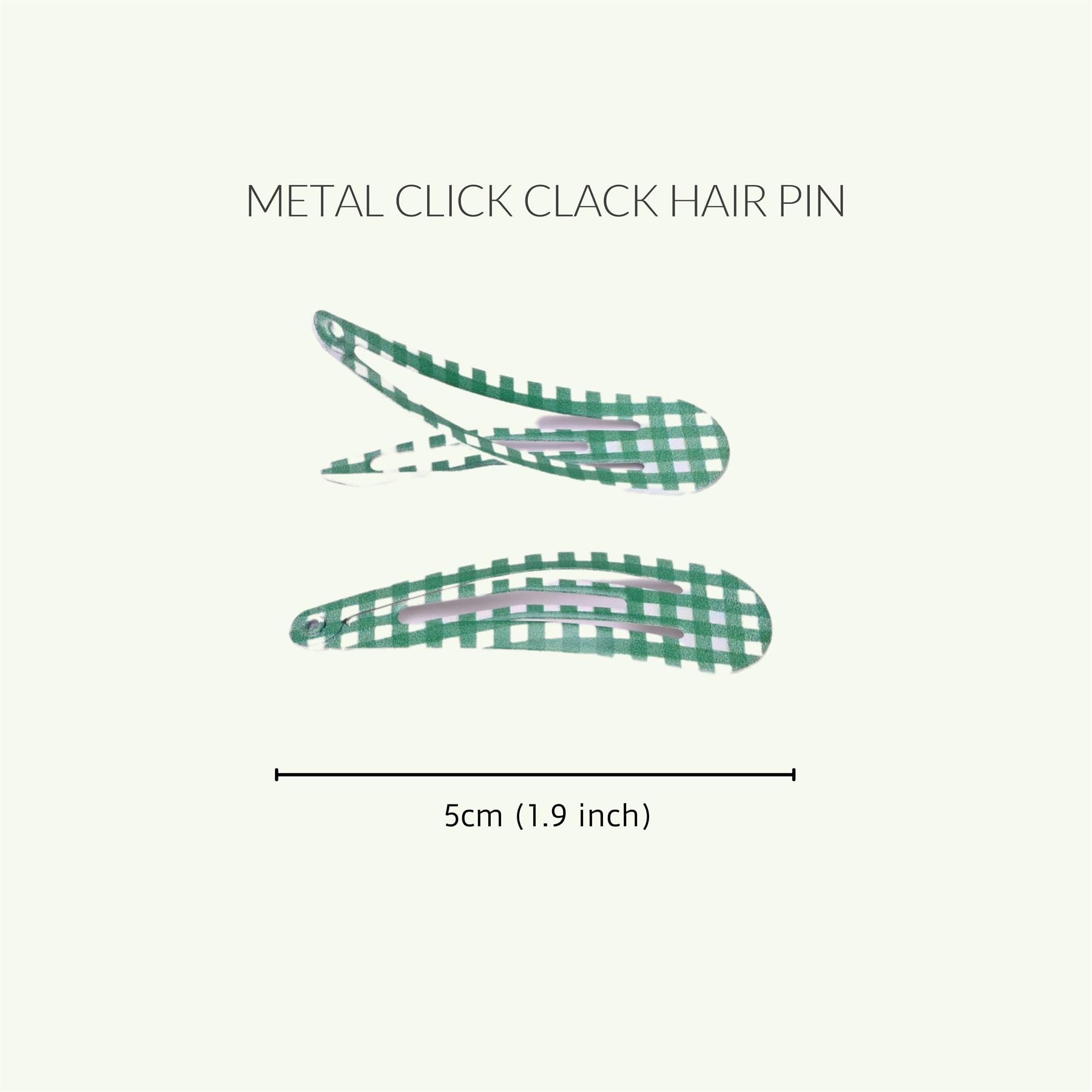 Basic Sense 38pcs Gingham Check Hair Accessories Set - Keep Her School Look Neat & Stylish (Snap Clips & Elastics), Dark Green - Image 3