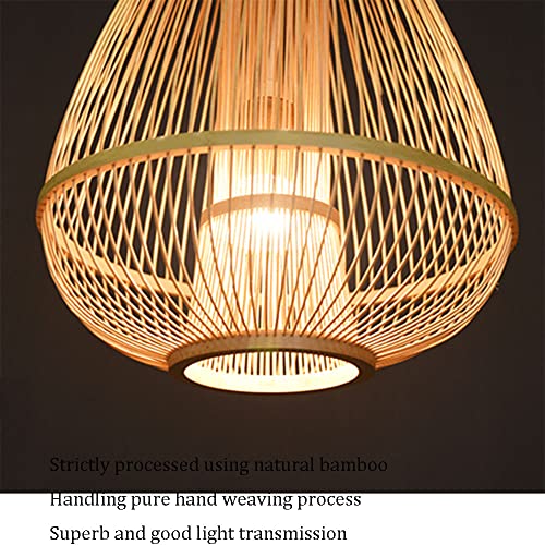 Lanterne en osier naturel et rotin avec support de lampe E27 pour plafond