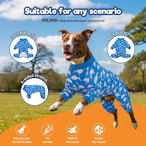 Pijama para perro grande LovinPet con protección UV y alivio ansiedad miniatura 3