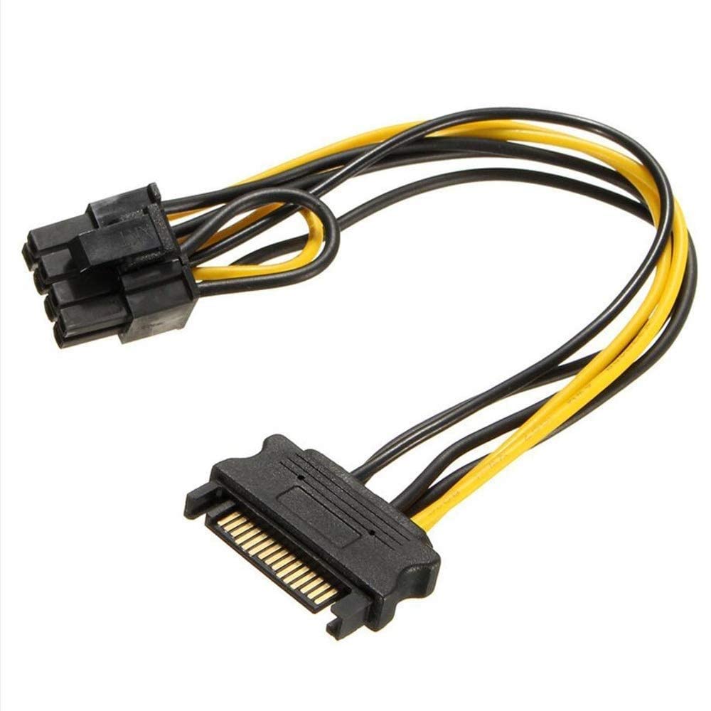 ikis - SATA 15 Pin Male to 8 Pin (6+2) PCI Express PCIE Graphics Video Card Power Cable for Powering GPU and Riser Cards for Mining (B0BTX3MZ7C) Amazon Price History, Amazon Price Tracker