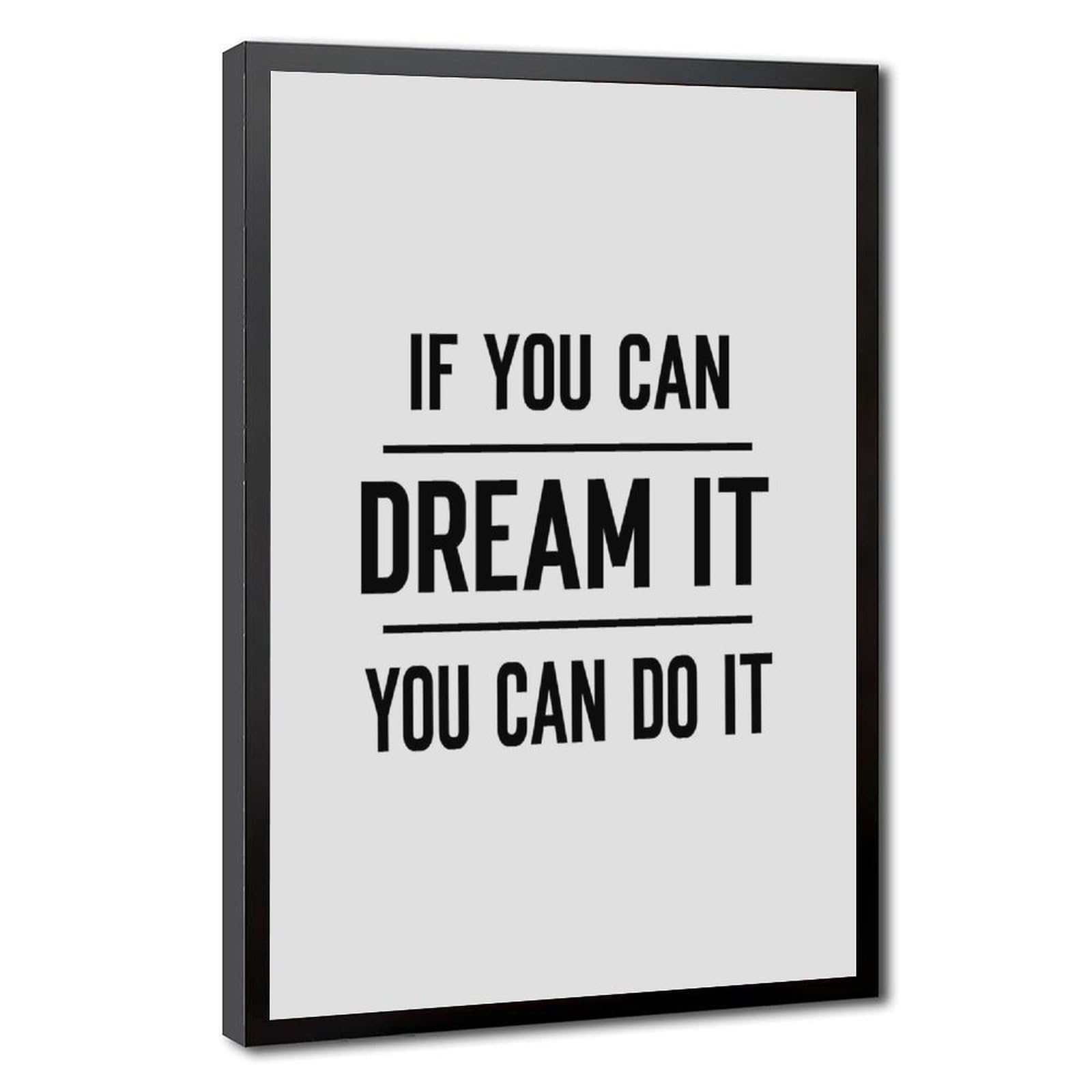 Mnyuein Poster « If You Can Dream It » avec citations de motivation