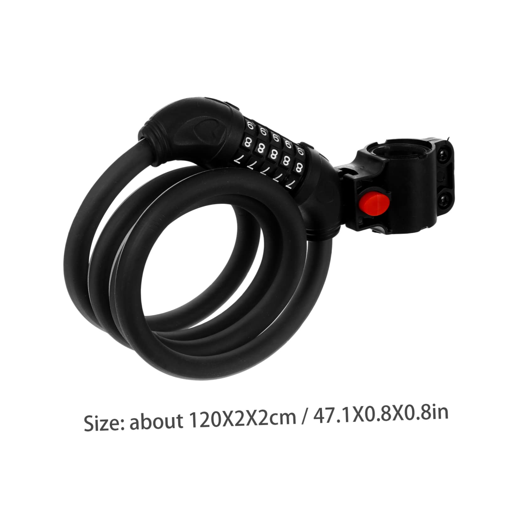 GOOHOCHY Password Lock Theft Reflective Bike Security Lock for Road and Commute Durable Cable for Helmet Bicycle Protection